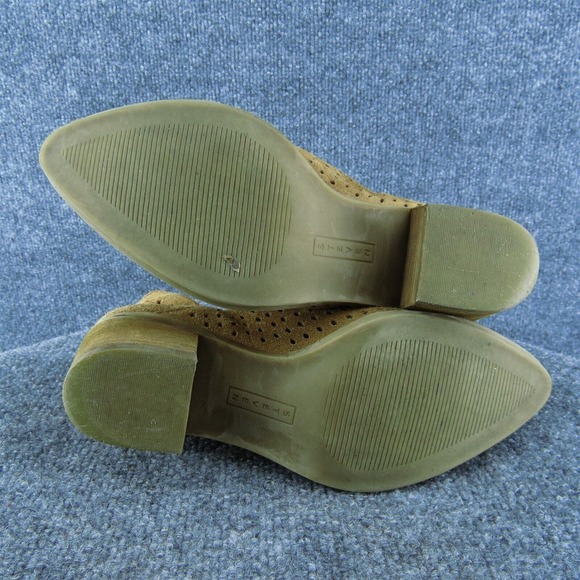 Steven by Steve Madden Women Size 6 M Tan Suede Ankle Boots Cutout Block Heel - Picture 7 of 9